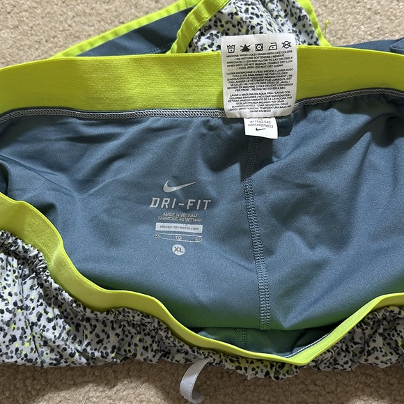 Nike Gray and Yellow Athletic Shorts - Picture 3 of 3